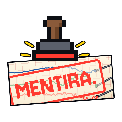Figurinha MENTIRA.